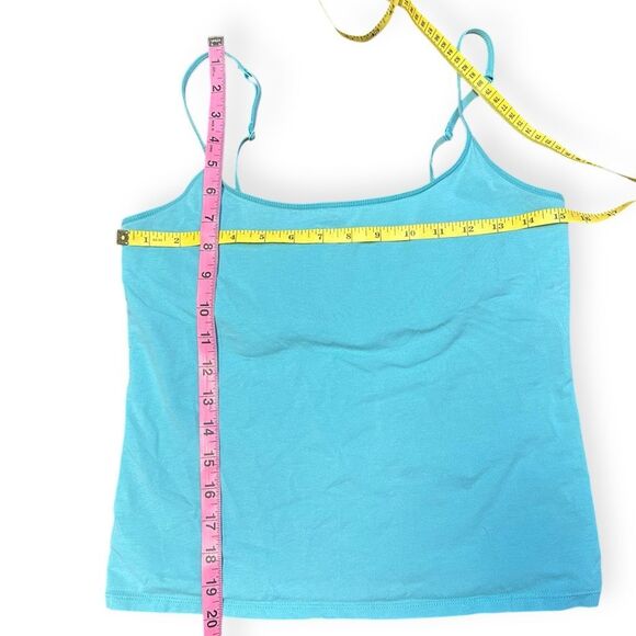 VICTORIA’S SECRET Women’s Aqua Blue Adjustable Strap Tank Top Size Large - Picture 5 of 5